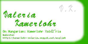 valeria kamerlohr business card